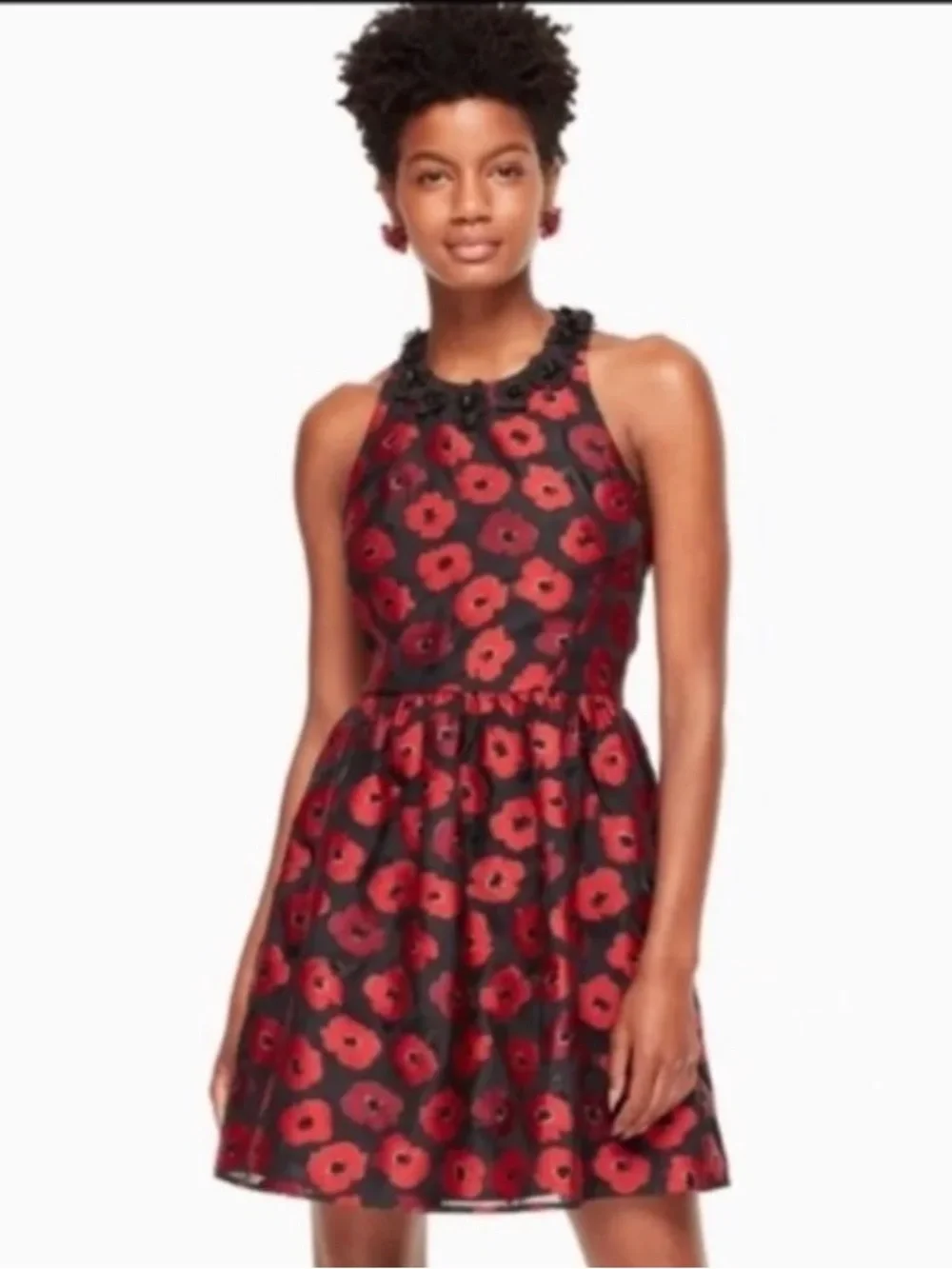 kate spade Poppy Jacquard T-Back Embellished Dress (Size 14) - Like New